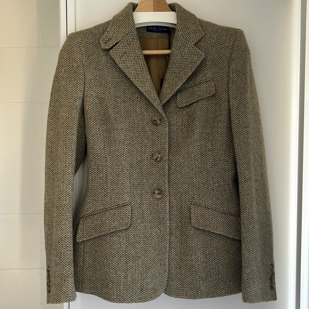 Ralph Lauren SZ 6 Made in Italy Lambswool/Alpaca tweed blazer